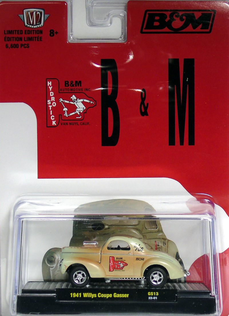 M2 Machines Hobby Dealers Exclusive Release GS13 1941 Willys Coupe GASSER B & M AUTOMOTIVE